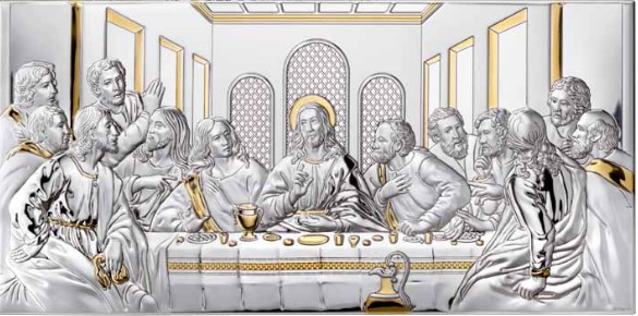 Ultima Cena Argento e Oro - Lavorata a mano