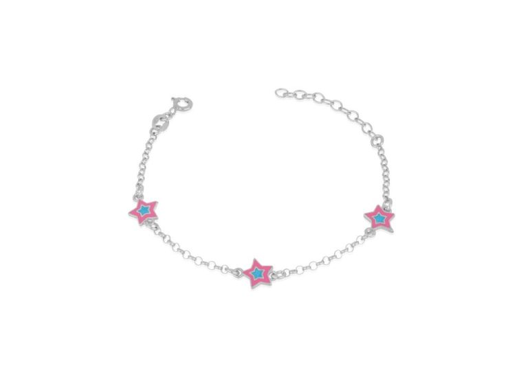 Bracciale stellina argento 925 e smalto