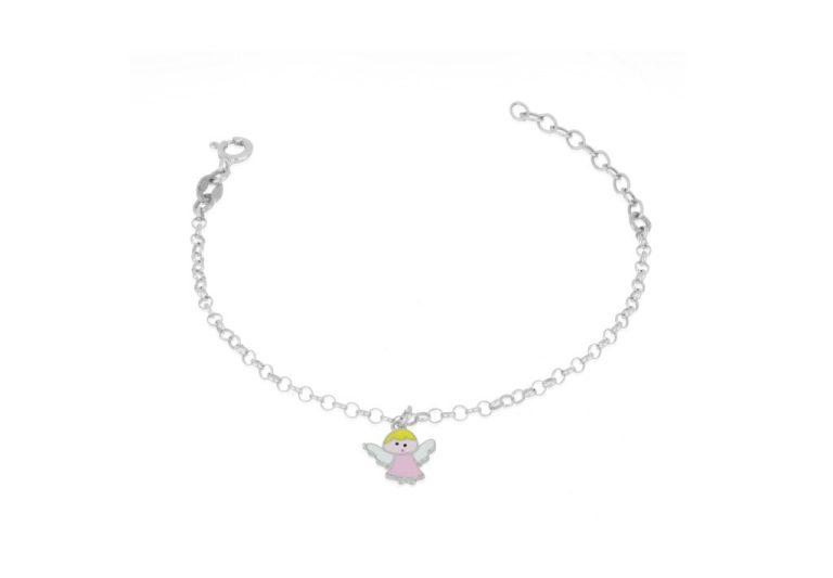 Bracciale angioletto argento 925 e smalto