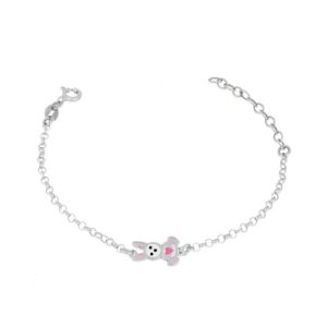 Bracciale coniglietto argento 925 e smalto
