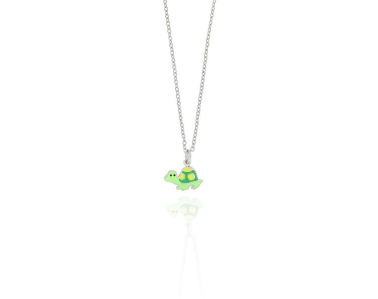 Collana tartaruga argento 925 e smalto