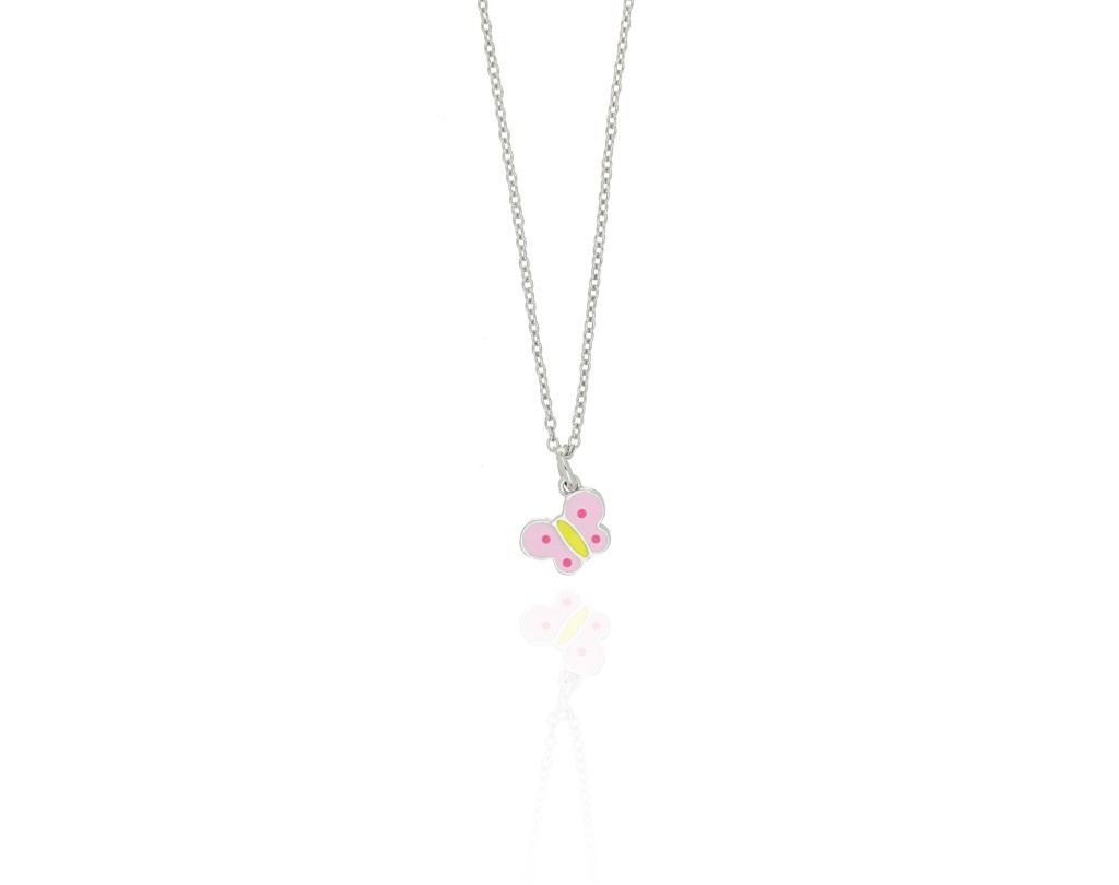 Collana farfallina argento 925 e smalto
