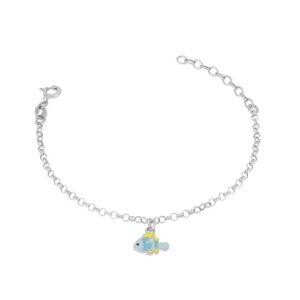 Bracciale pesciolino argento 925 e smalto