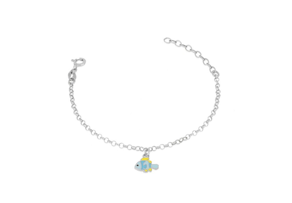 Bracciale pesciolino argento 925 e smalto