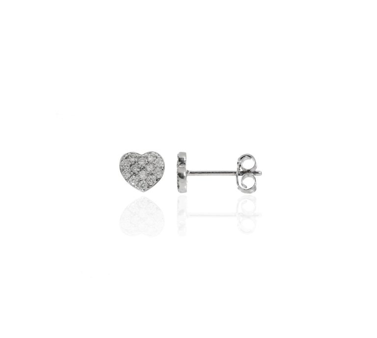 Orecchini cuore argento 925