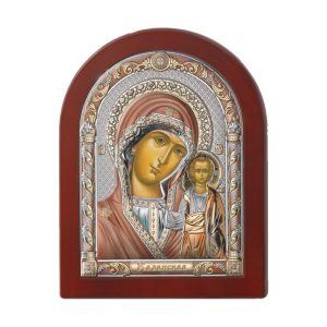 Madonna di Kazan Argento/Colore e Radica Noce