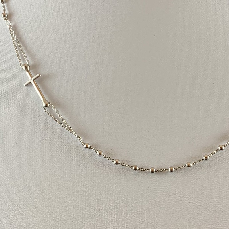 COLLANA ROSARIO - Argento 925 - Lavorata a mano