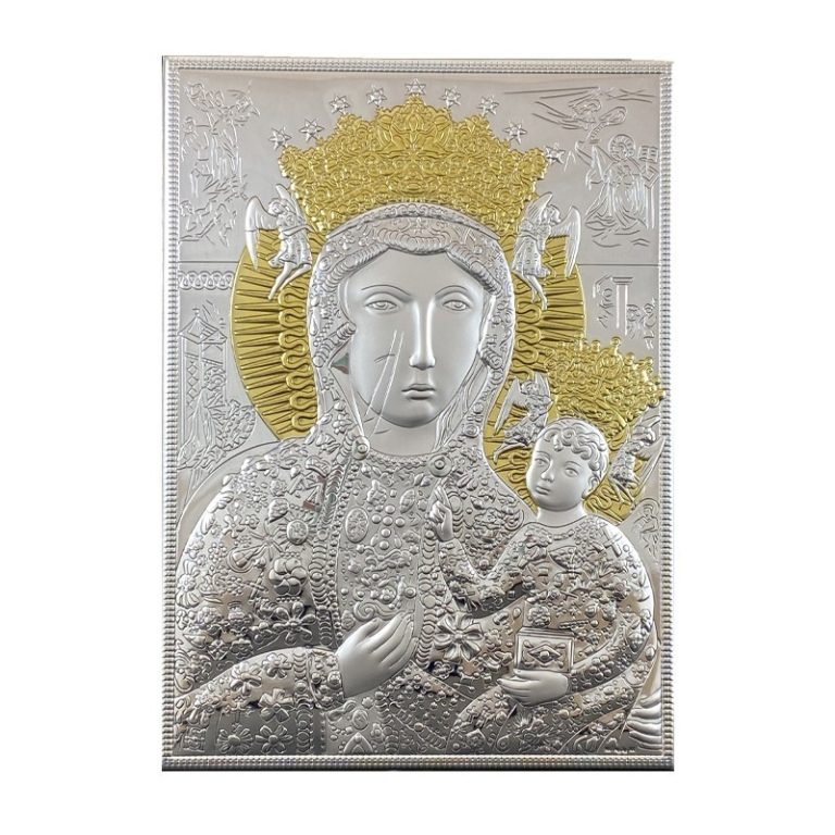 Madonna di Czestochowa Retro Legno