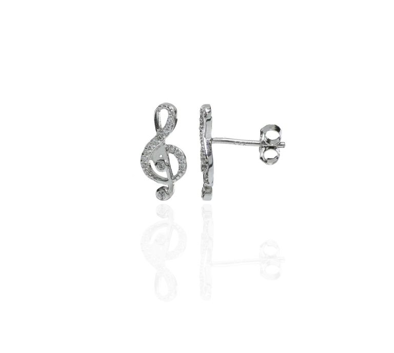 Orecchini chiave di violino argento 925