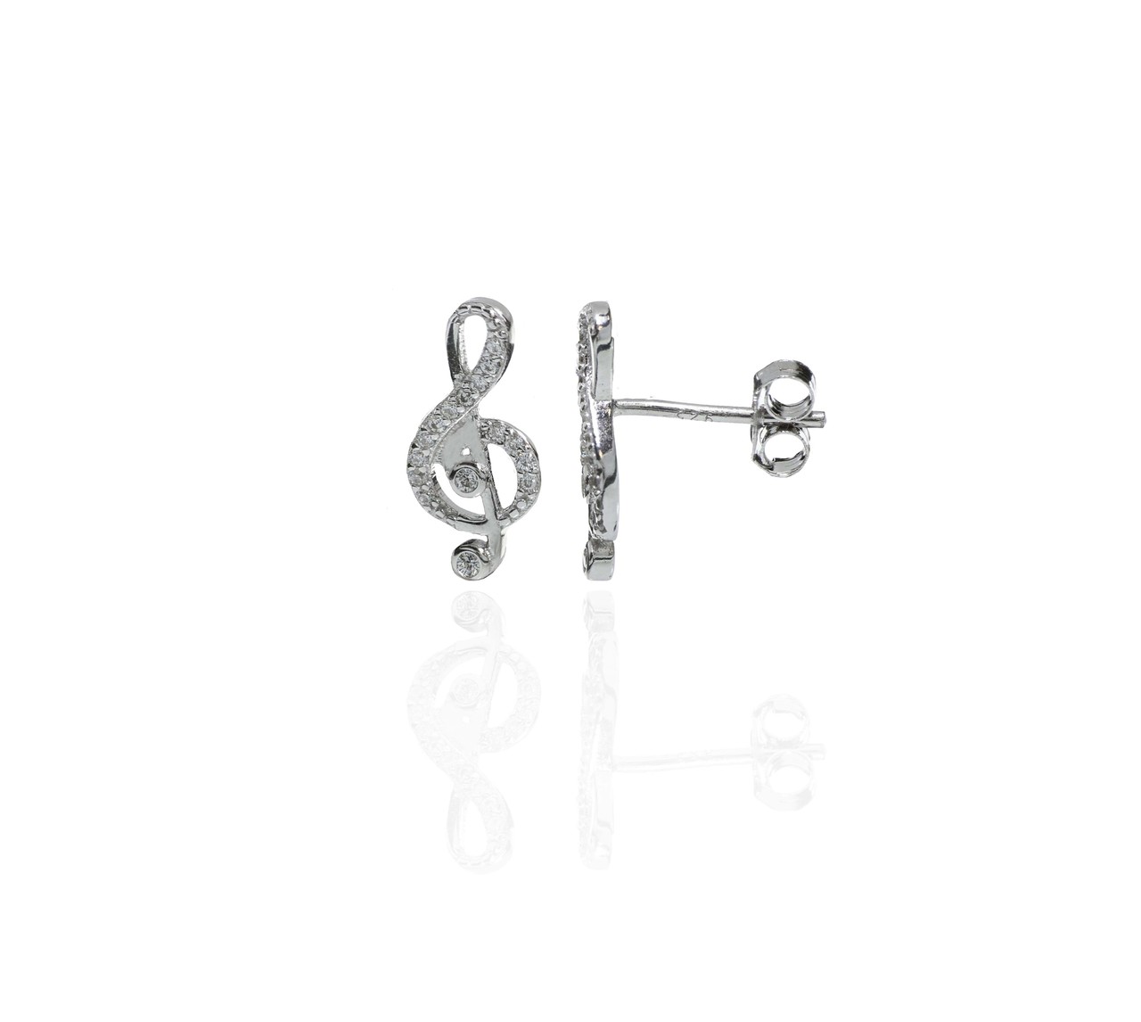 Orecchini chiave di violino argento 925