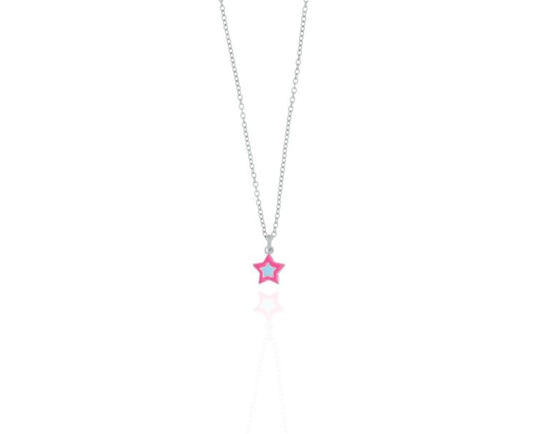 Collana stellina argento 925 e smalto