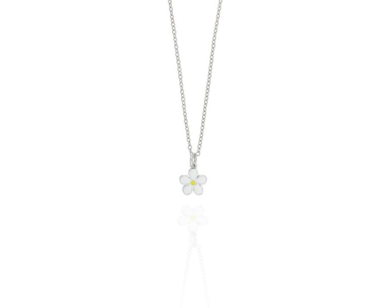 Collana margherita argento 925 e smalto