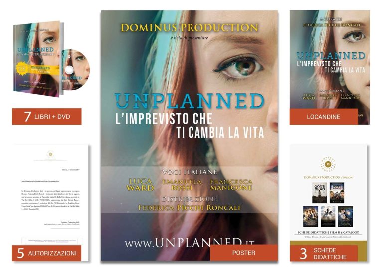 UNPLANNED - Pacchetto Proiezione 5 Autorizzazioni + 7 Libri/DVD + Schede Didattiche