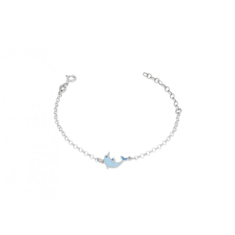 Bracciale delfino argento 925 e smalto