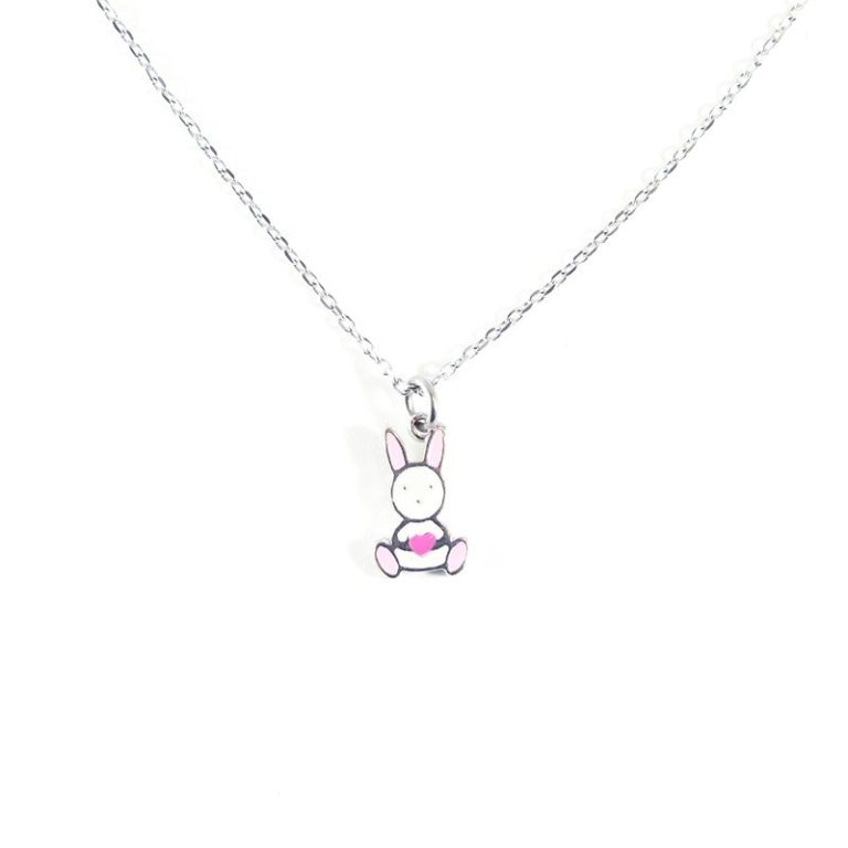 Collana Coniglio argento 925 e smalto