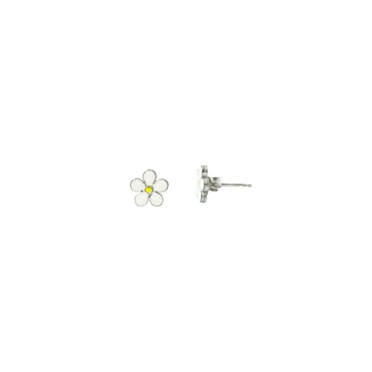 Orecchini margherita argento 925 e smalto