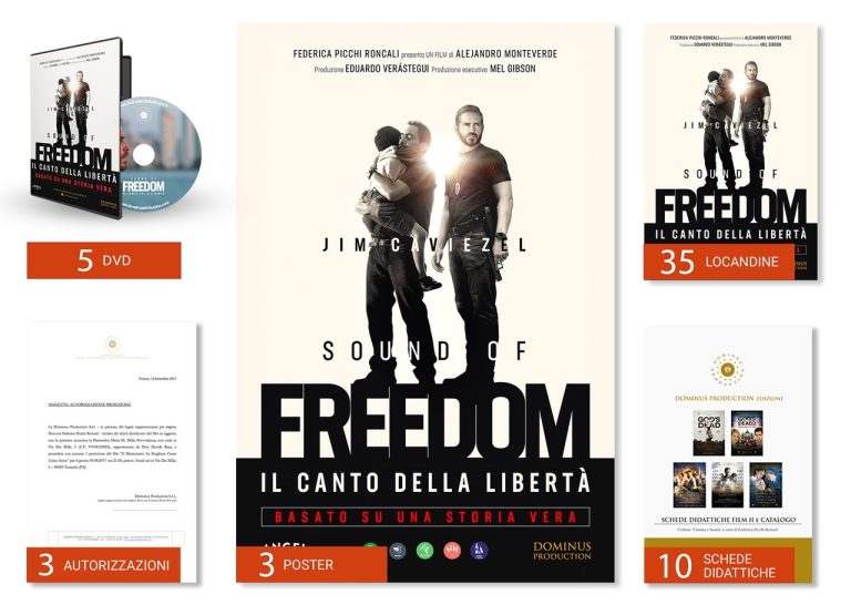 Sound of Freedom - Pacchetto Proiezione 3 Autorizzazioni + 5 DVD + Schede Didattiche