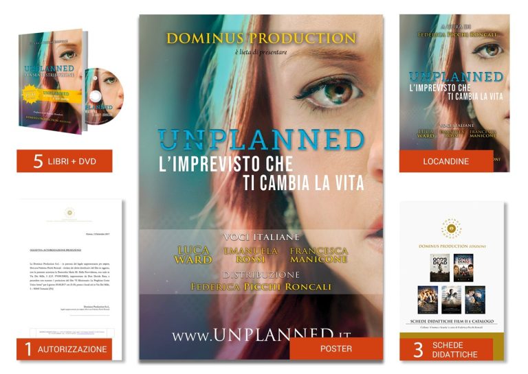 UNPLANNED - Pacchetto Proiezione 1 Autorizzazione + 5 Libri/DVD + Schede Didattiche