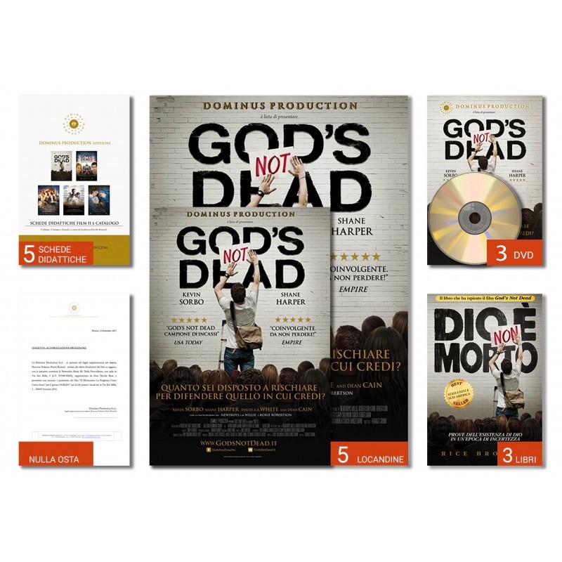 GOD'S NOT DEAD - PACCHETTO PROIEZIONE 1 AUTORIZZAZIONE + LIBRI/DVD + SCHEDE DIDATTICHE