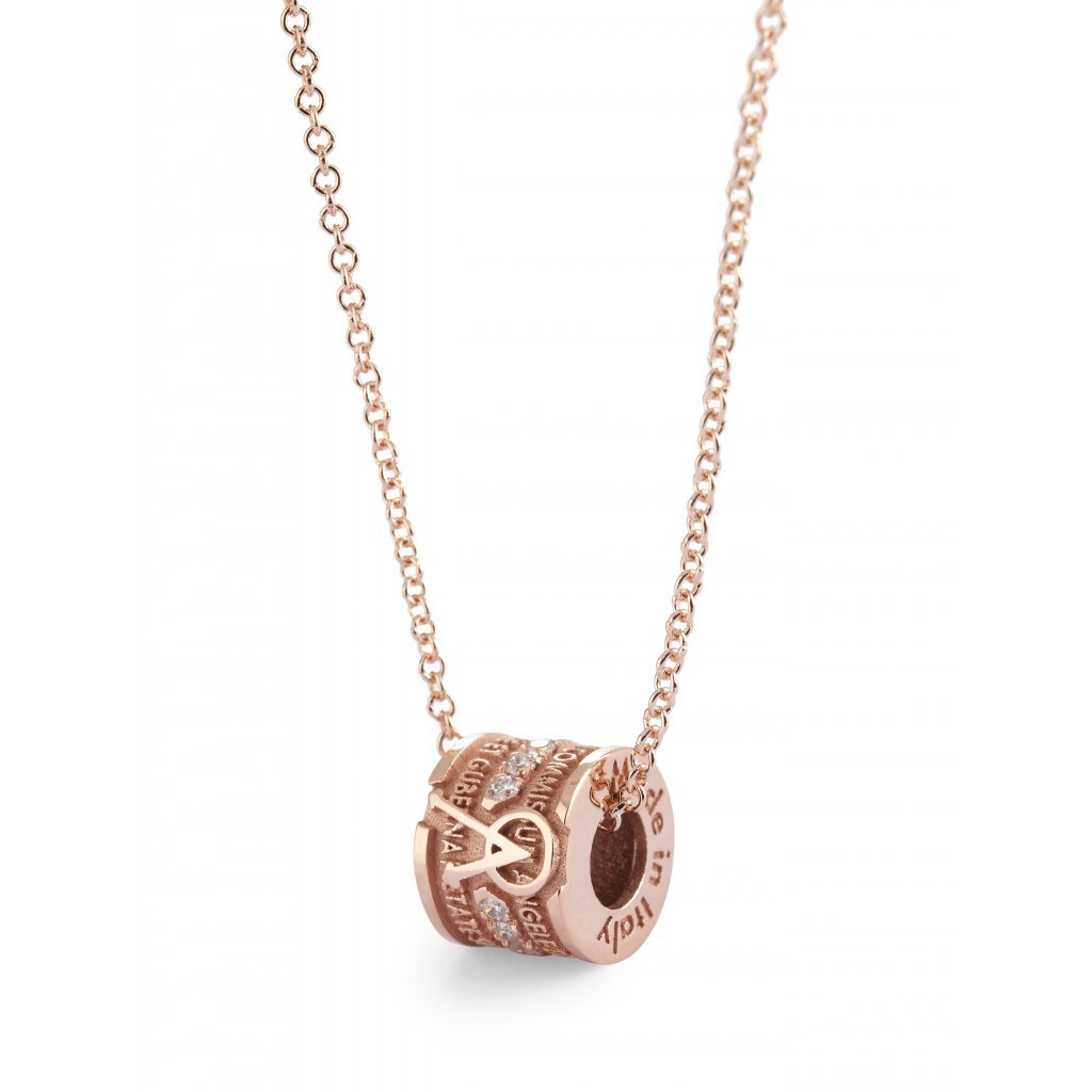 INCIPIT Pendant Angelo in Oro Rosa con Brillanti