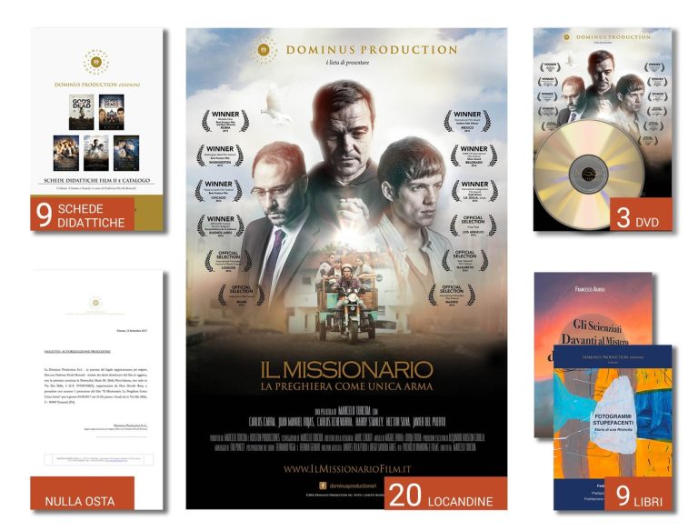 IL MISSIONARIO – LA PREGHIERA COME UNICA ARMA - PACCHETTO PROIEZIONE 5 AUTORIZZAZIONI + LIBRI/DVD + SCHEDE DIDATTICHE