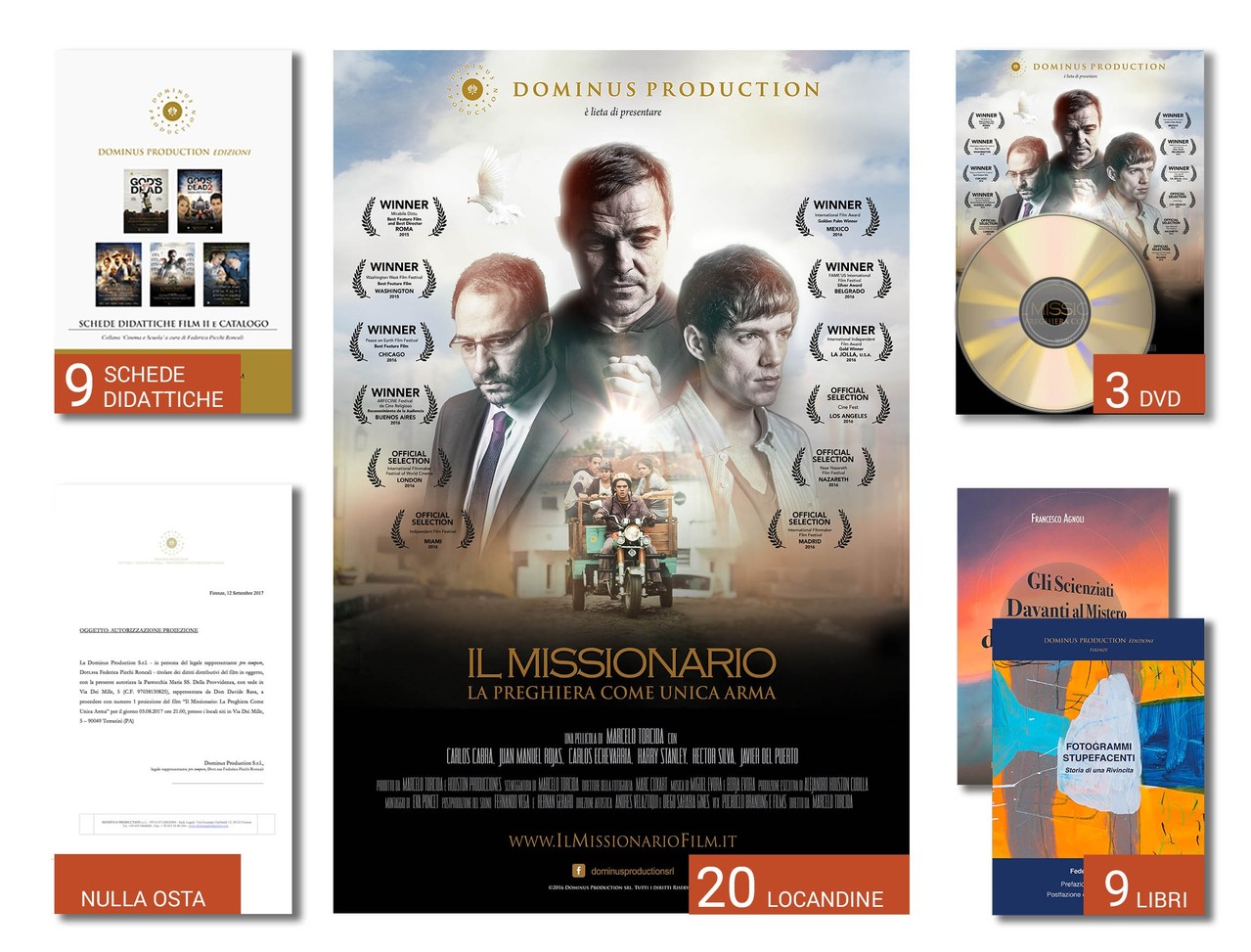 IL MISSIONARIO – LA PREGHIERA COME UNICA ARMA - PACCHETTO PROIEZIONE 5 AUTORIZZAZIONI + LIBRI/DVD + SCHEDE DIDATTICHE